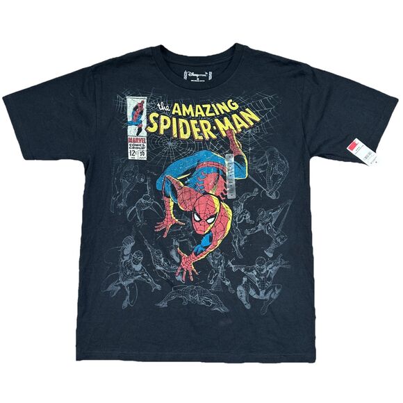 NWT Disney Store The Amazing Spider-Man Comic Book Shirt - Size Medium NEW - Picture 1 of 5